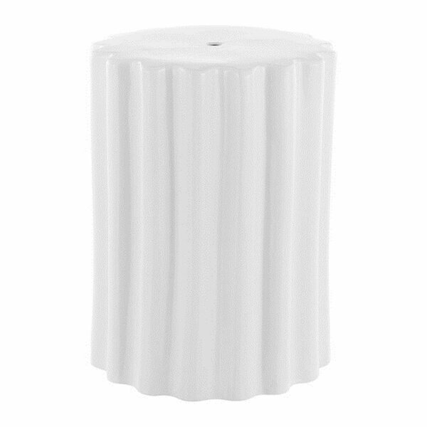 Safavieh 18 in. Tulett Ceramic Garden Stool, White ACS4600A